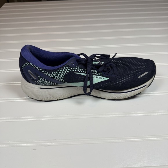 Brooks Ghost 14 Women's 9.5 Peacoat Yucca Blue GUC No Insoles - Picture 8 of 9